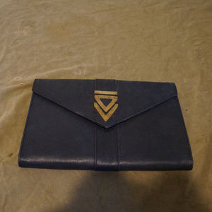 Cleobella blue envelope purse leather clutch